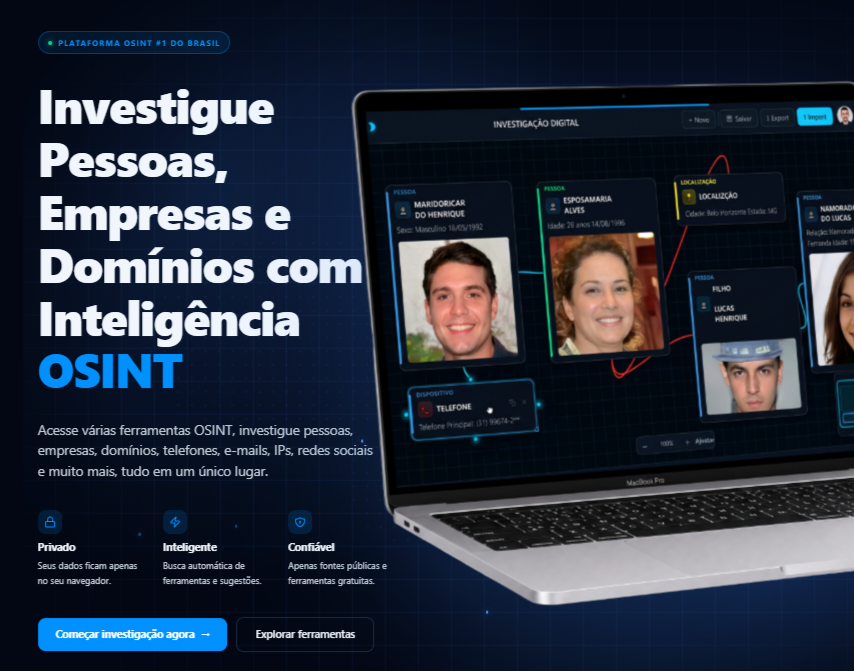 OSINT Brasil — plataforma de ferramentas de investigação digital criada por Luan Felipe